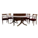 A Redman and Hale George III style mahogany dining suite,