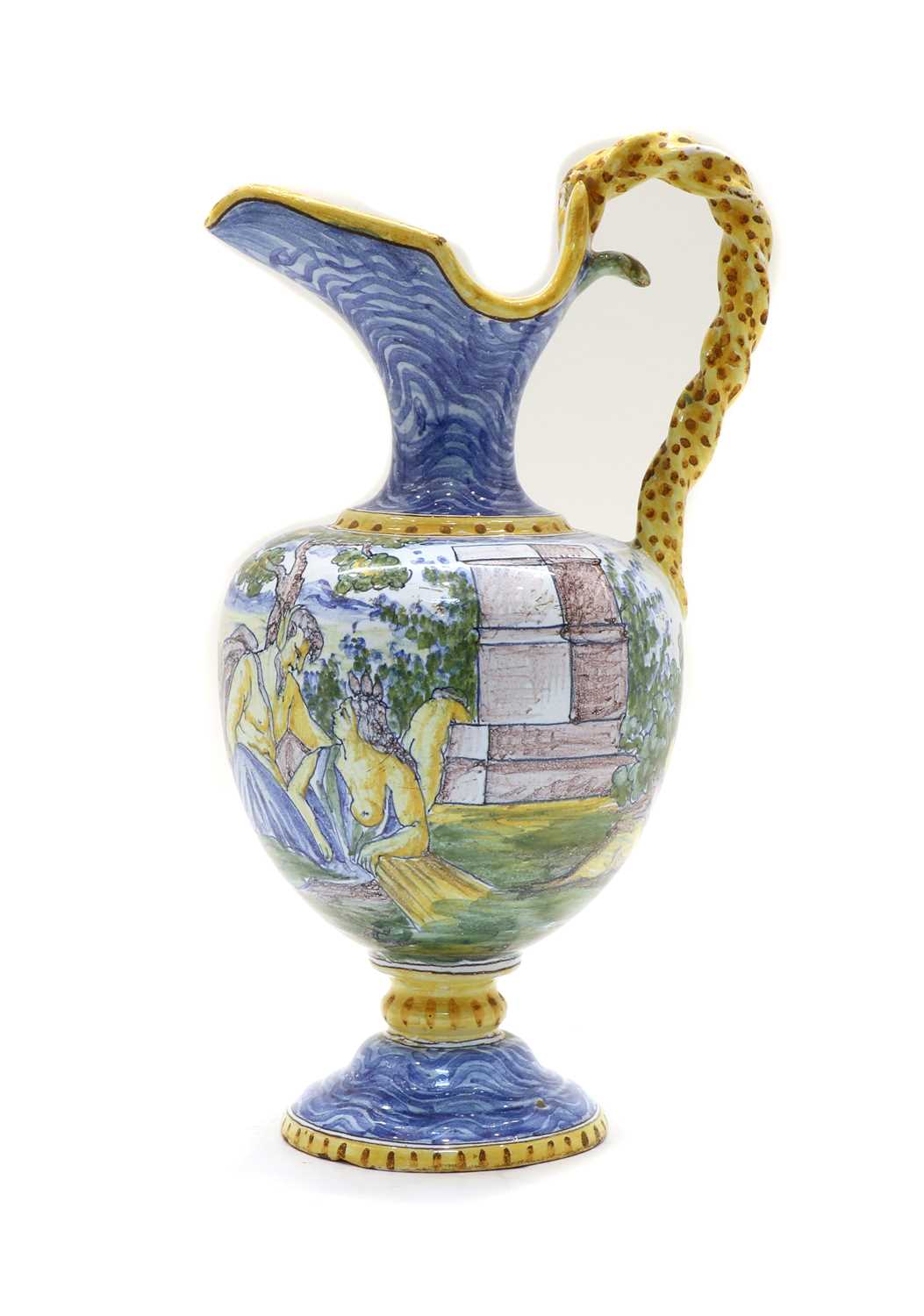 A Cantagalli style maiolica Askos, - Image 6 of 6