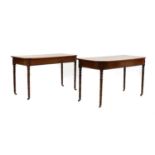 A pair of 19th century mahogany side tables,