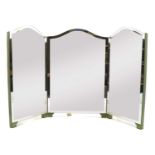 A painted dressing table mirror,