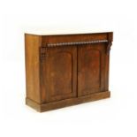 A Victorian rosewood side cabinet,