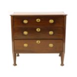 A small continental mahogany commode