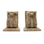 A pair of neoclassical reconstituted stone corbels