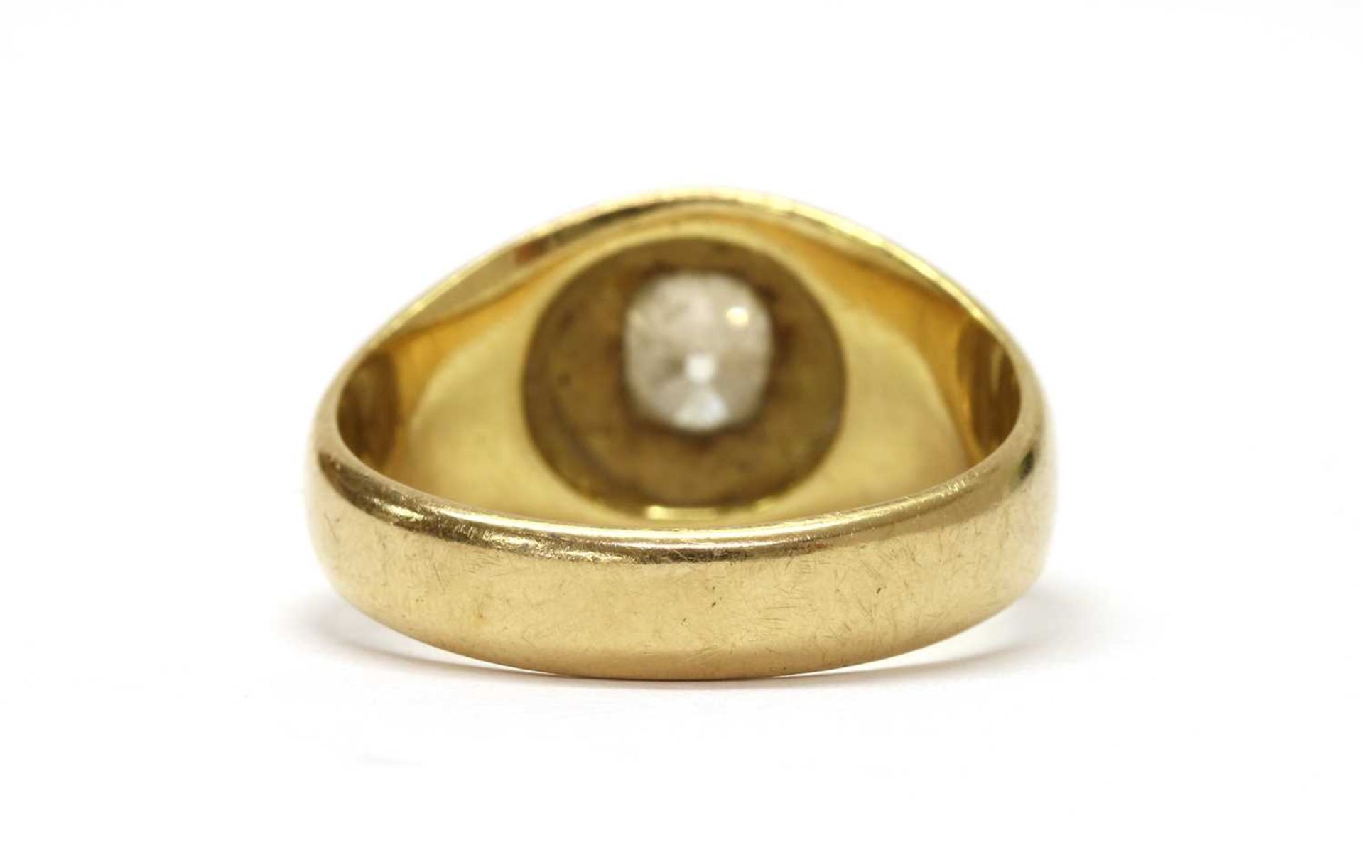 A late Victorian gold single stone diamond ring, - Image 3 of 3