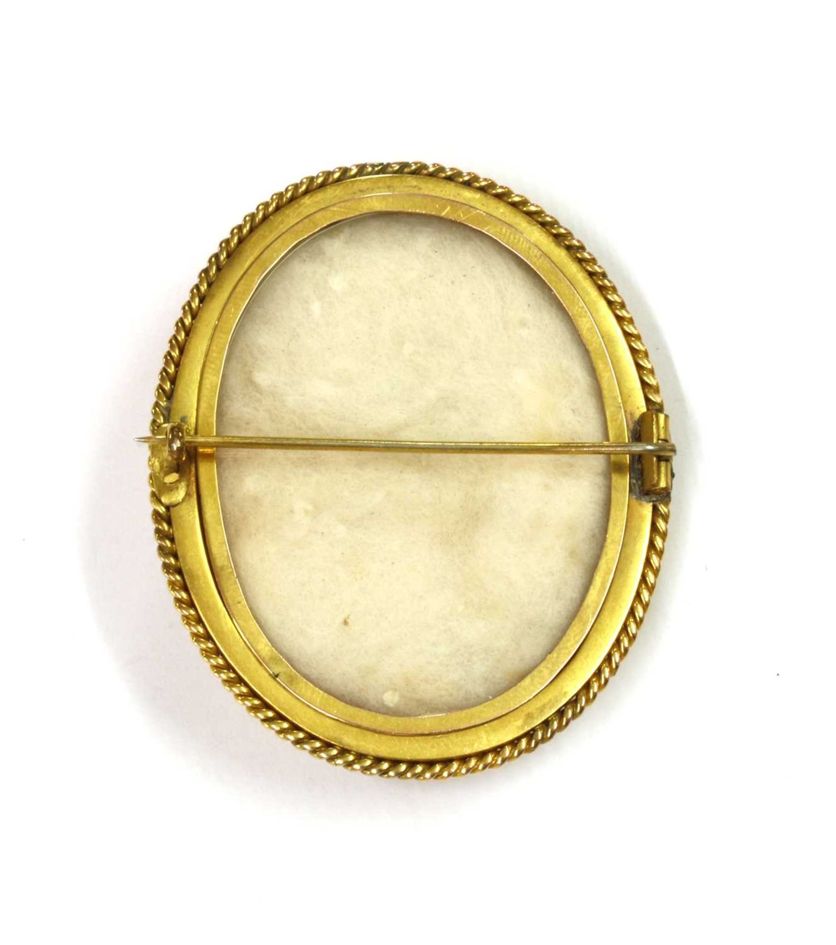A 9ct gold shell cameo brooch, - Image 2 of 2