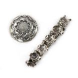 A sterling silver rose brooch, by Bernard Instone,