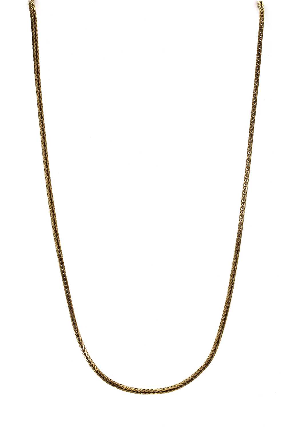 A 9ct gold foxtail link chain,