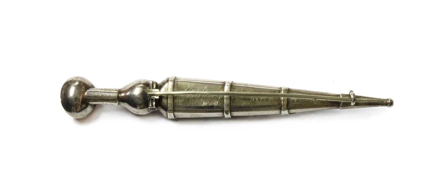 A Victorian silver Scottish hardstone or pebble dirk brooch, - Image 2 of 2