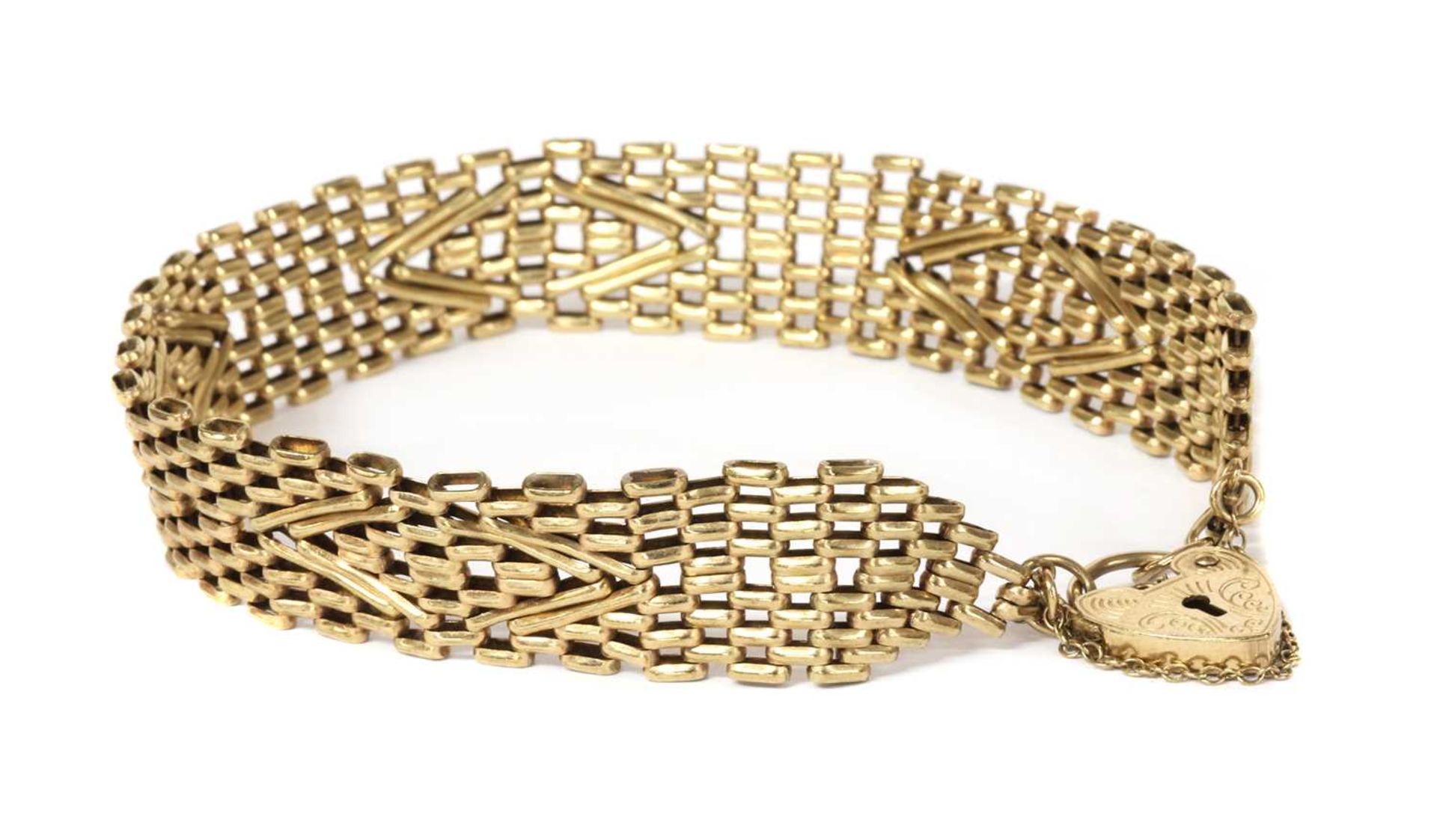 A 9ct gold gate bracelet,