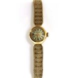 A ladies' gold Norexa mechanical bracelet watch,