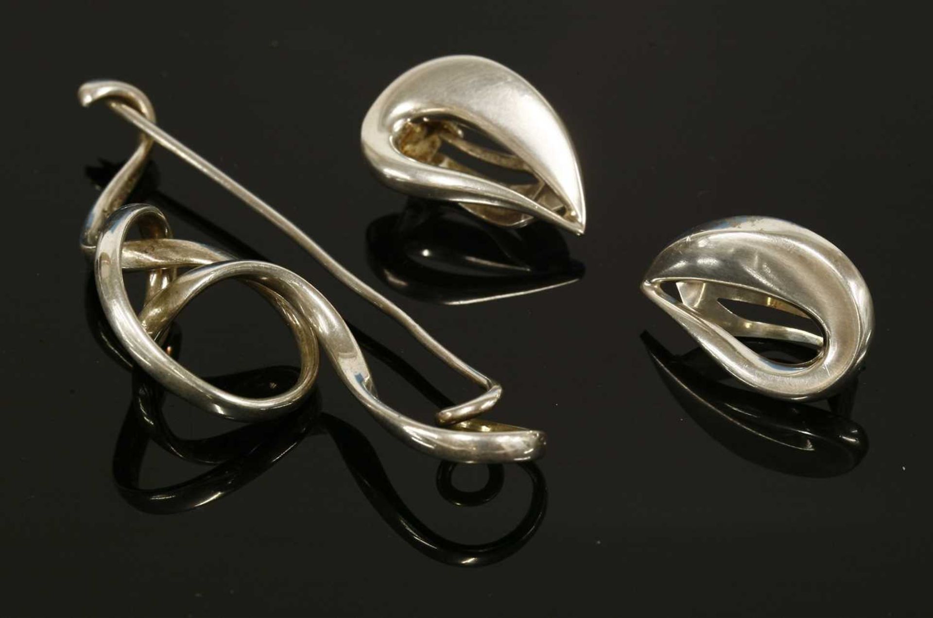 A silver George Jensen brooch, - Image 3 of 3