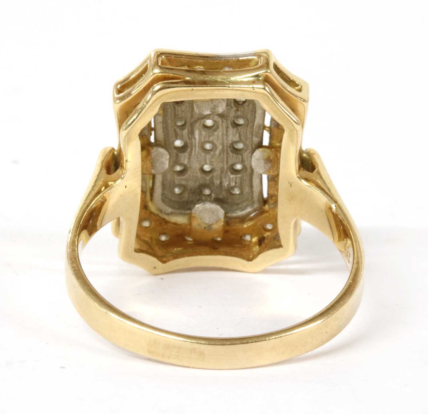 A two colour gold pavé diamond ring, - Image 2 of 3