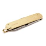 A 9ct gold mounted folding pocket knife,