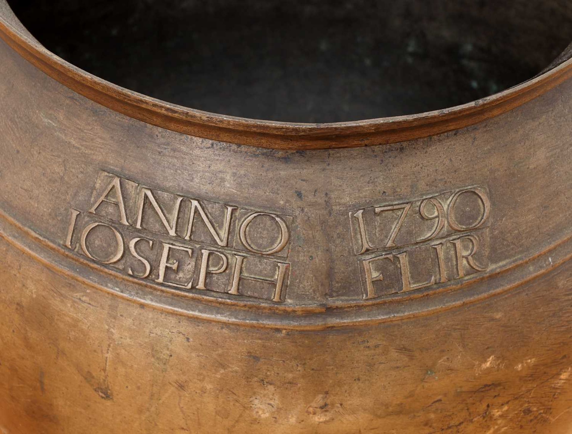 A French leaded bronze cauldron, - Image 3 of 6