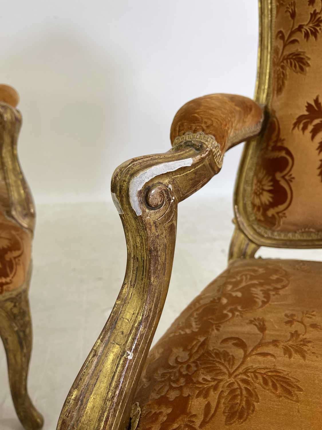 A pair of French Louis XV giltwood fauteuils à la reine, - Image 31 of 140