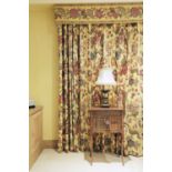 Two pairs of lined and interlined Jaipur pattern curtains,