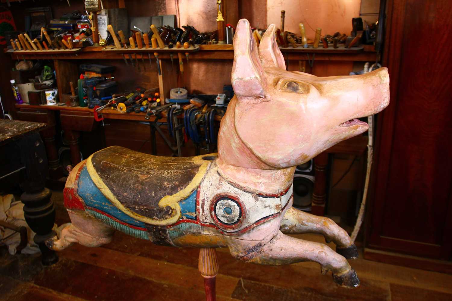 A carousel pig galloper, - Image 5 of 5