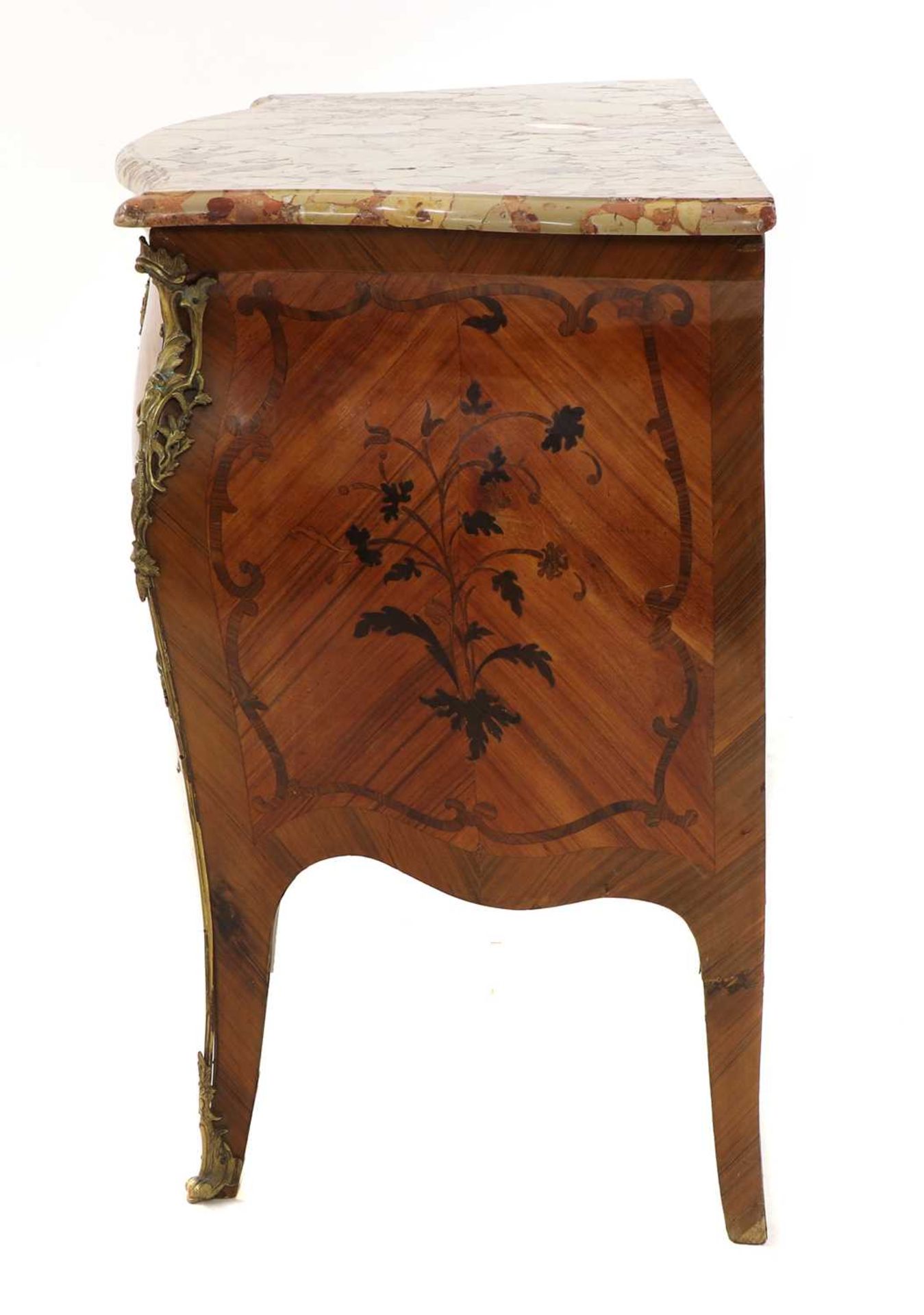 A French Louis XV kingwood, marquetry-inlaid and ormolu-mounted commode, - Image 4 of 14