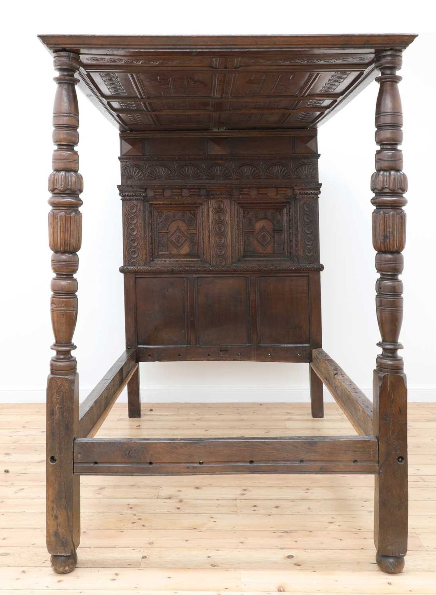 A Charles I oak tester bed, - Bild 2 aus 27