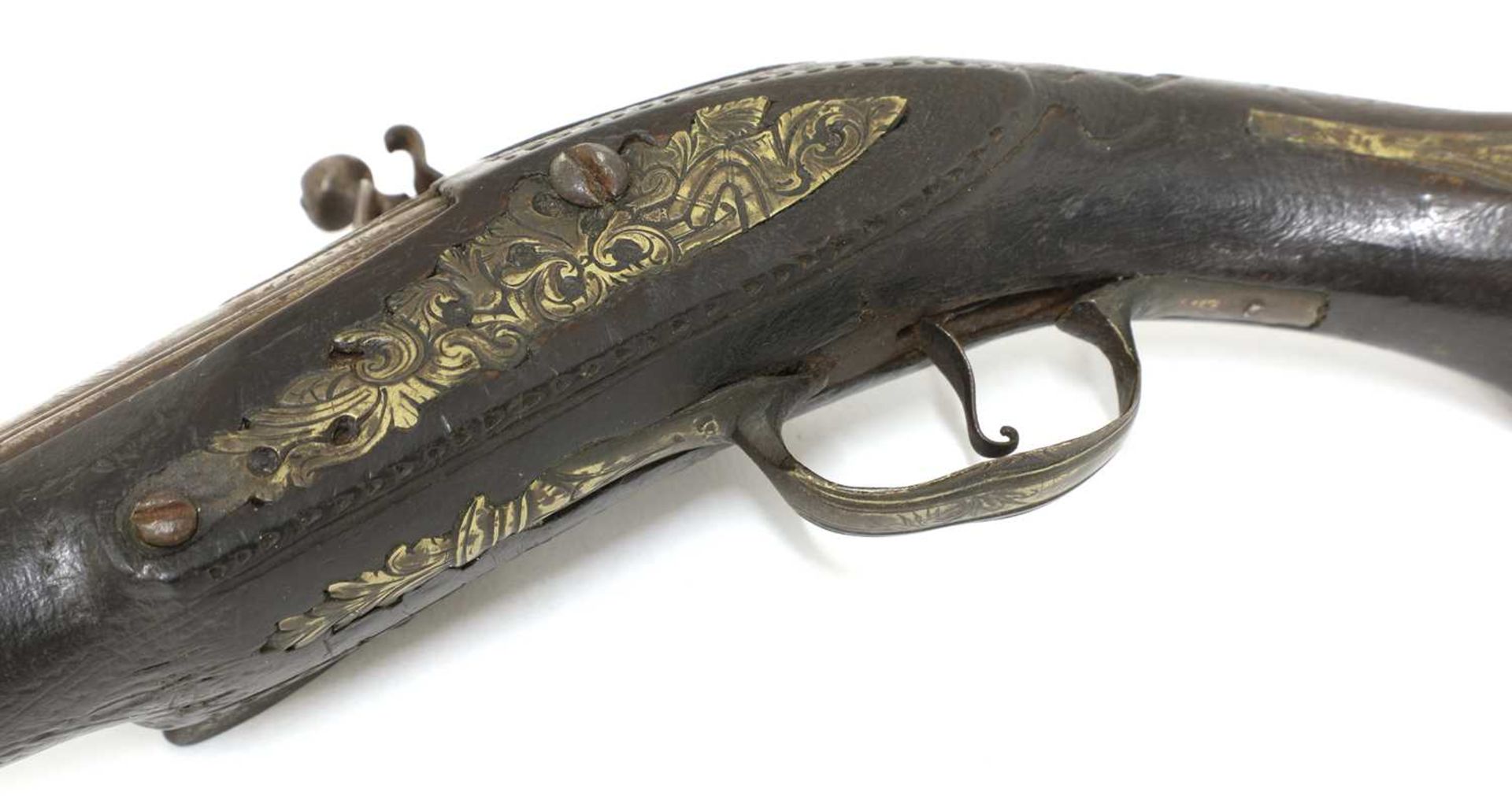 A Turkish flintlock holster pistol, - Image 5 of 5