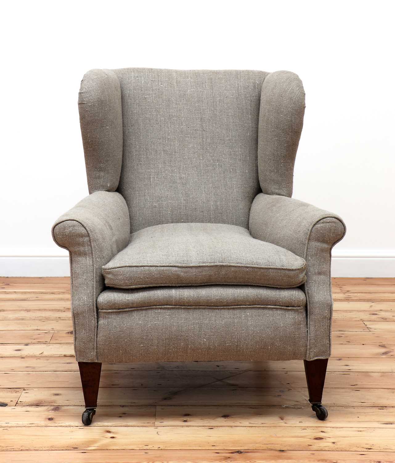 A wingback armchair, - Image 3 of 4