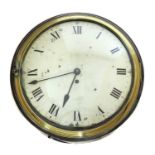 A George lll circular mahogany cased wall clock,
