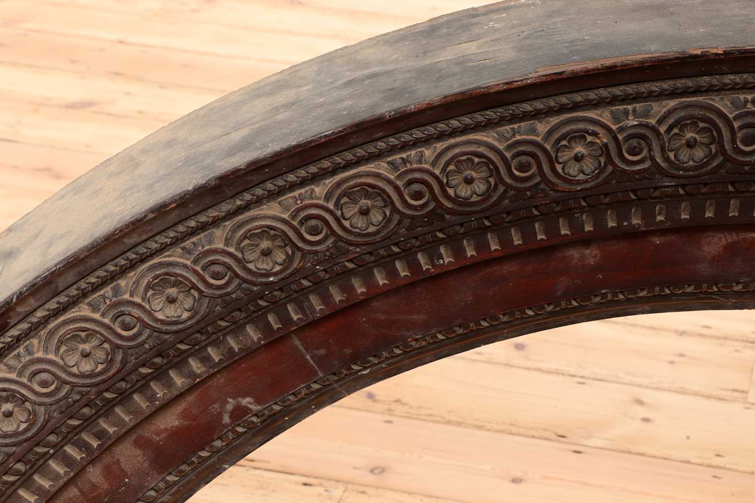 A Georgian carved wood door arch, - Image 5 of 6