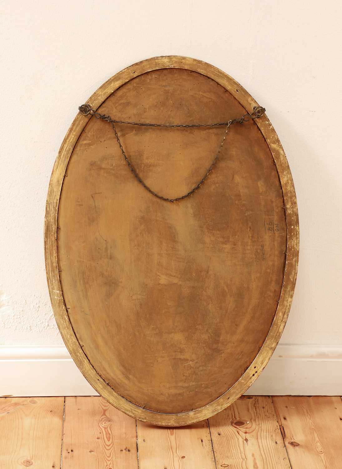 A George III-style oval wall mirror, - Image 3 of 3