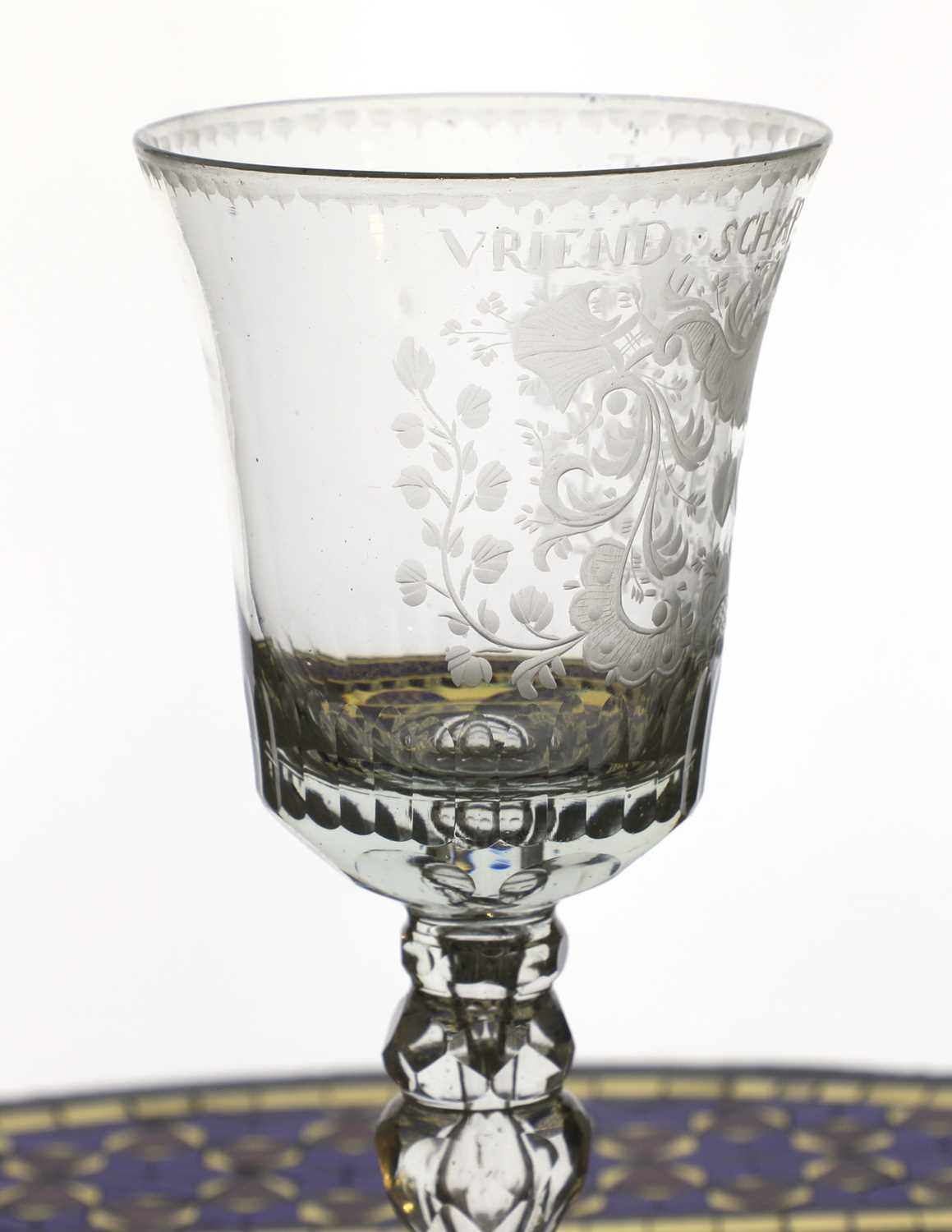 A Dutch engraved friendship goblet, - Image 4 of 6