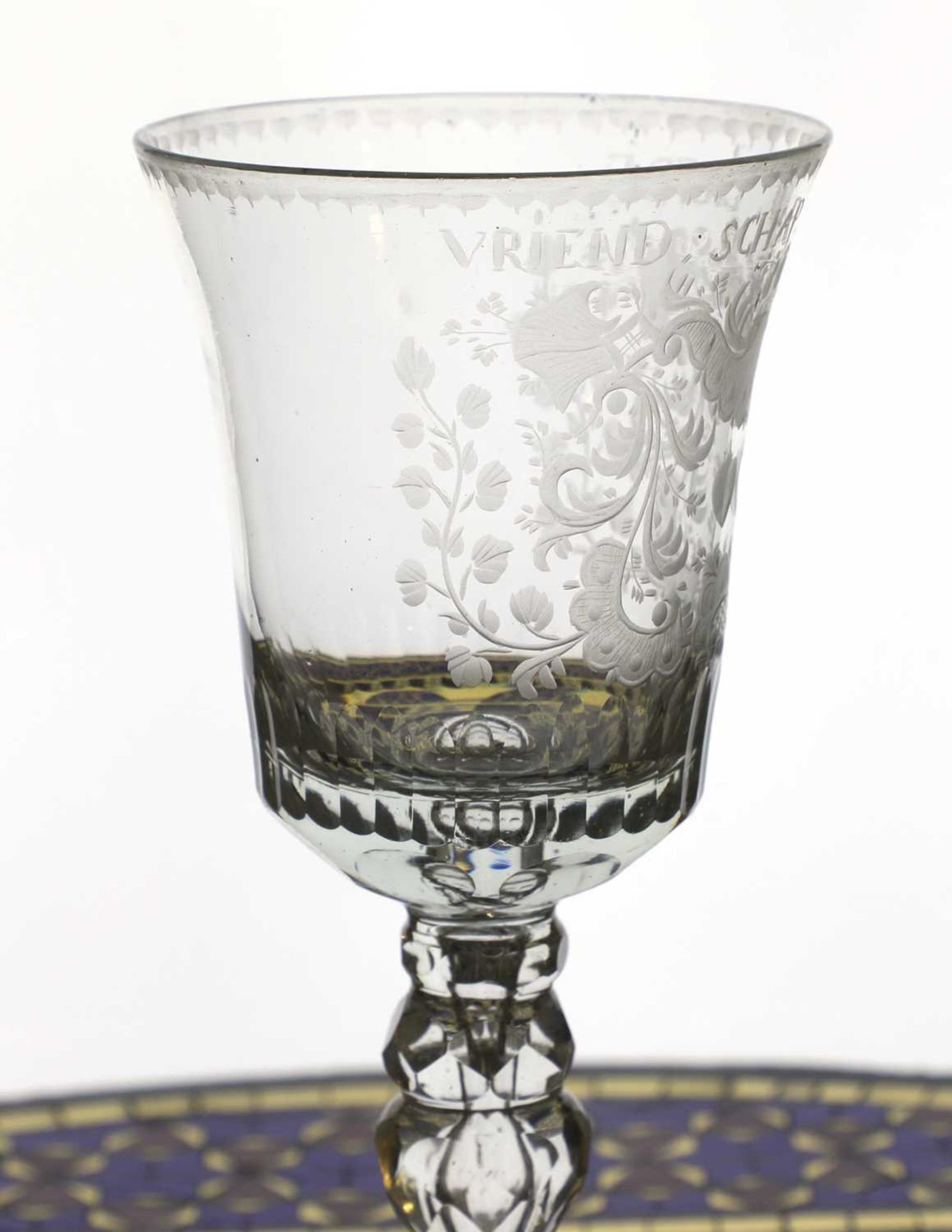 A Dutch engraved friendship goblet, - Bild 4 aus 6