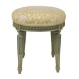 A small French Louis XVI-style painted stool,