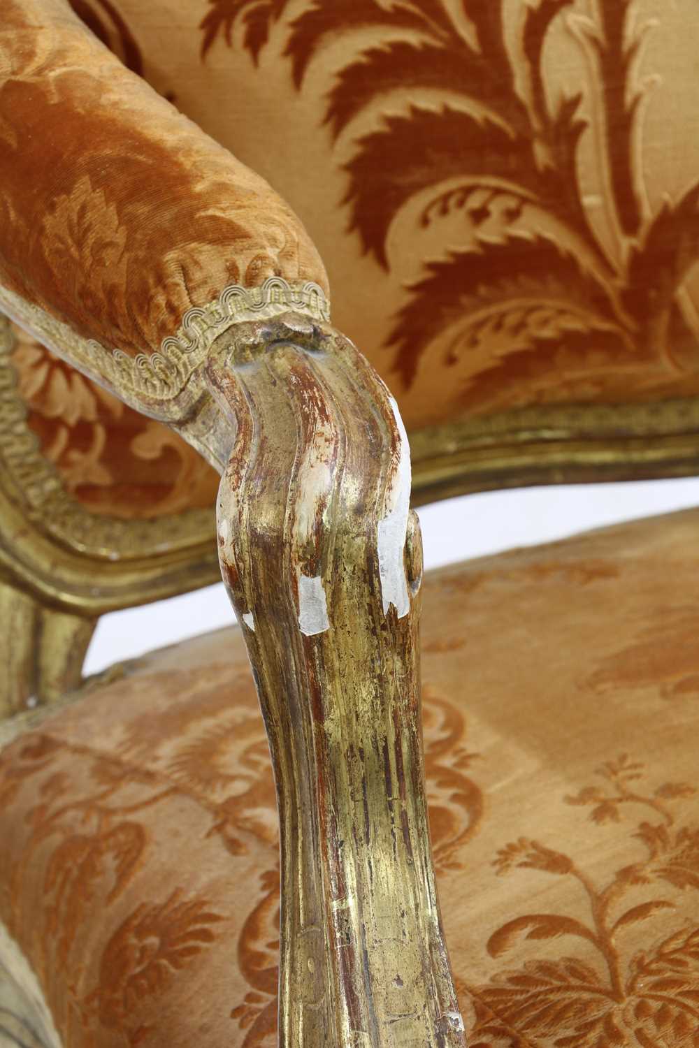 A pair of French Louis XV giltwood fauteuils à la reine, - Image 12 of 140