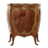 A French Louis XV-style amaranth and kingwood meuble d'appui,