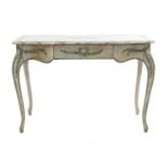 A French provincial Louis XV-style bureau plat,