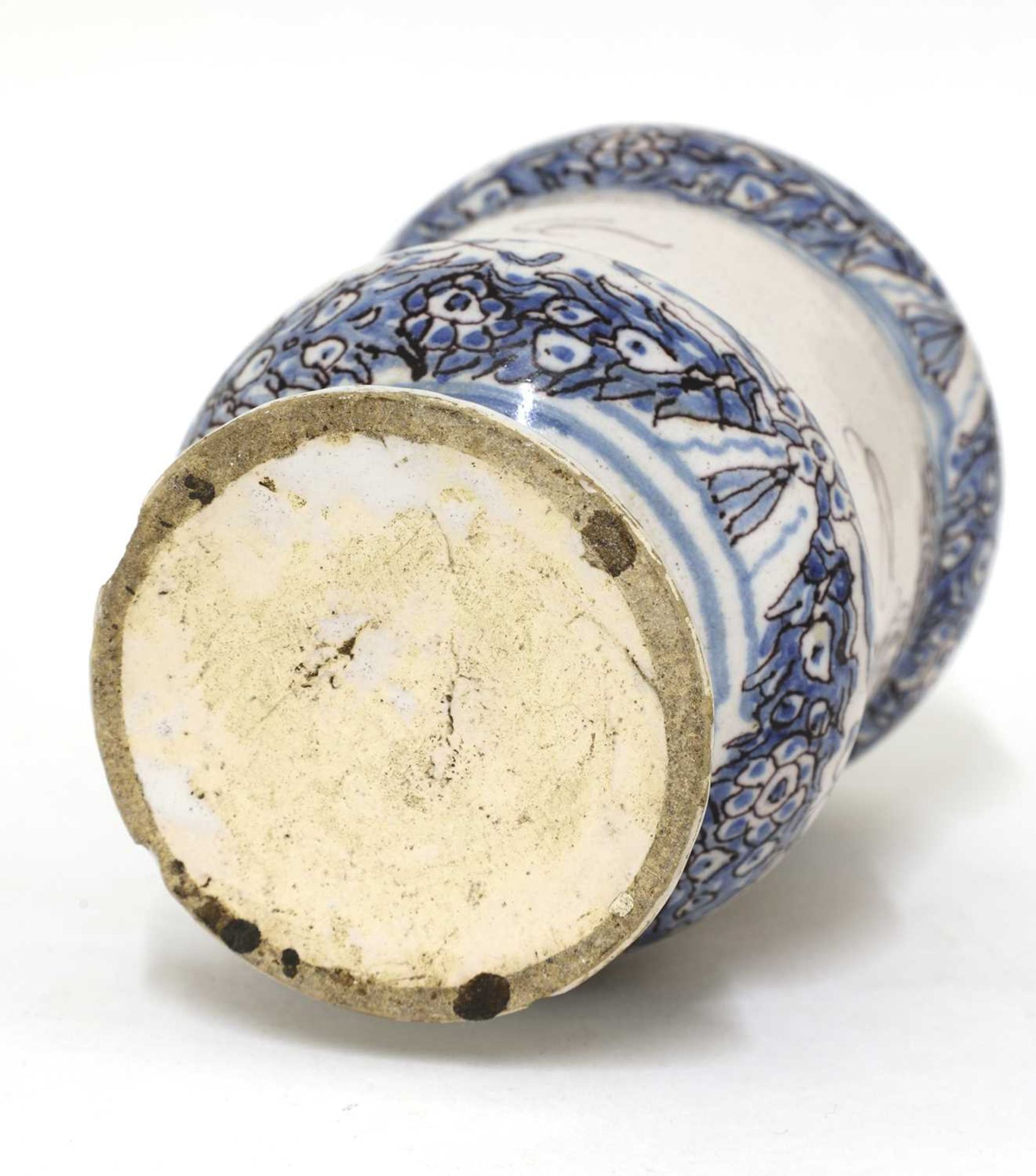 An Italian blue and white tin-glazed drug jar, - Image 5 of 6