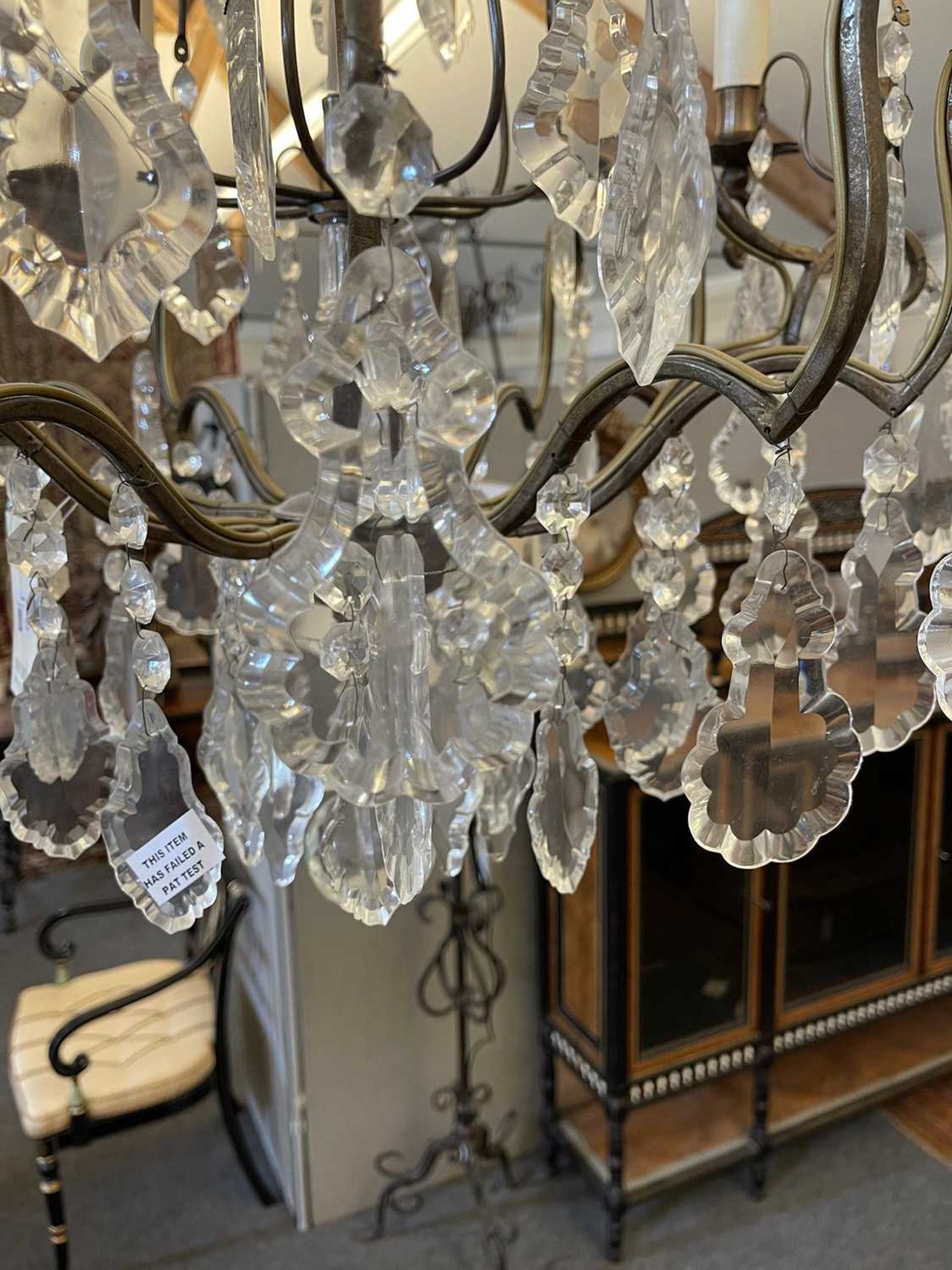 A cut-glass and gilt-metal chandelier, - Image 5 of 17