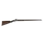 A late flintlock 12-bore shotgun,