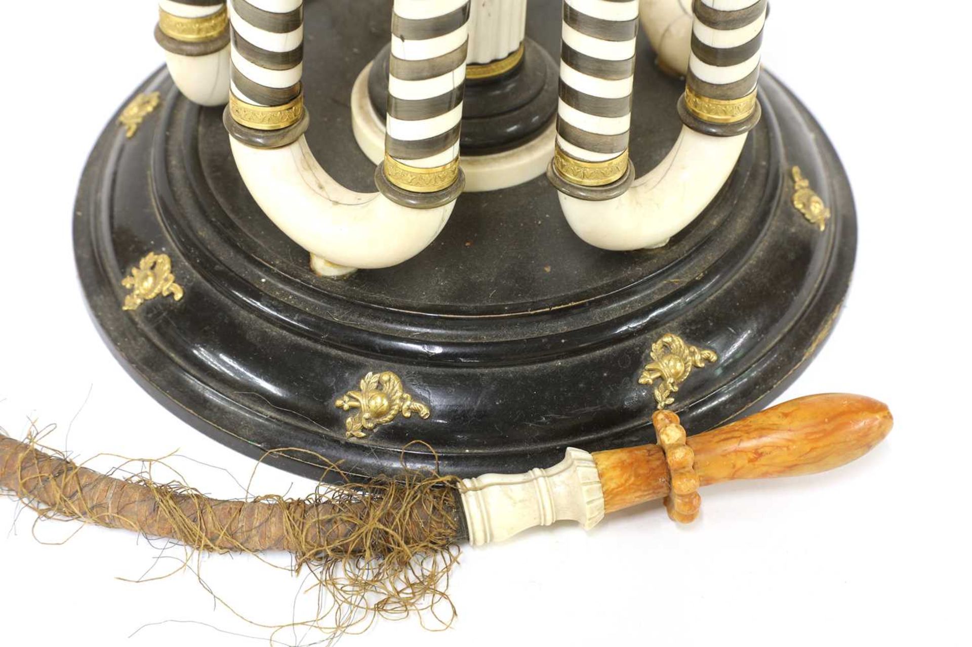 An ivory and horn table hookah pipe, - Image 7 of 22