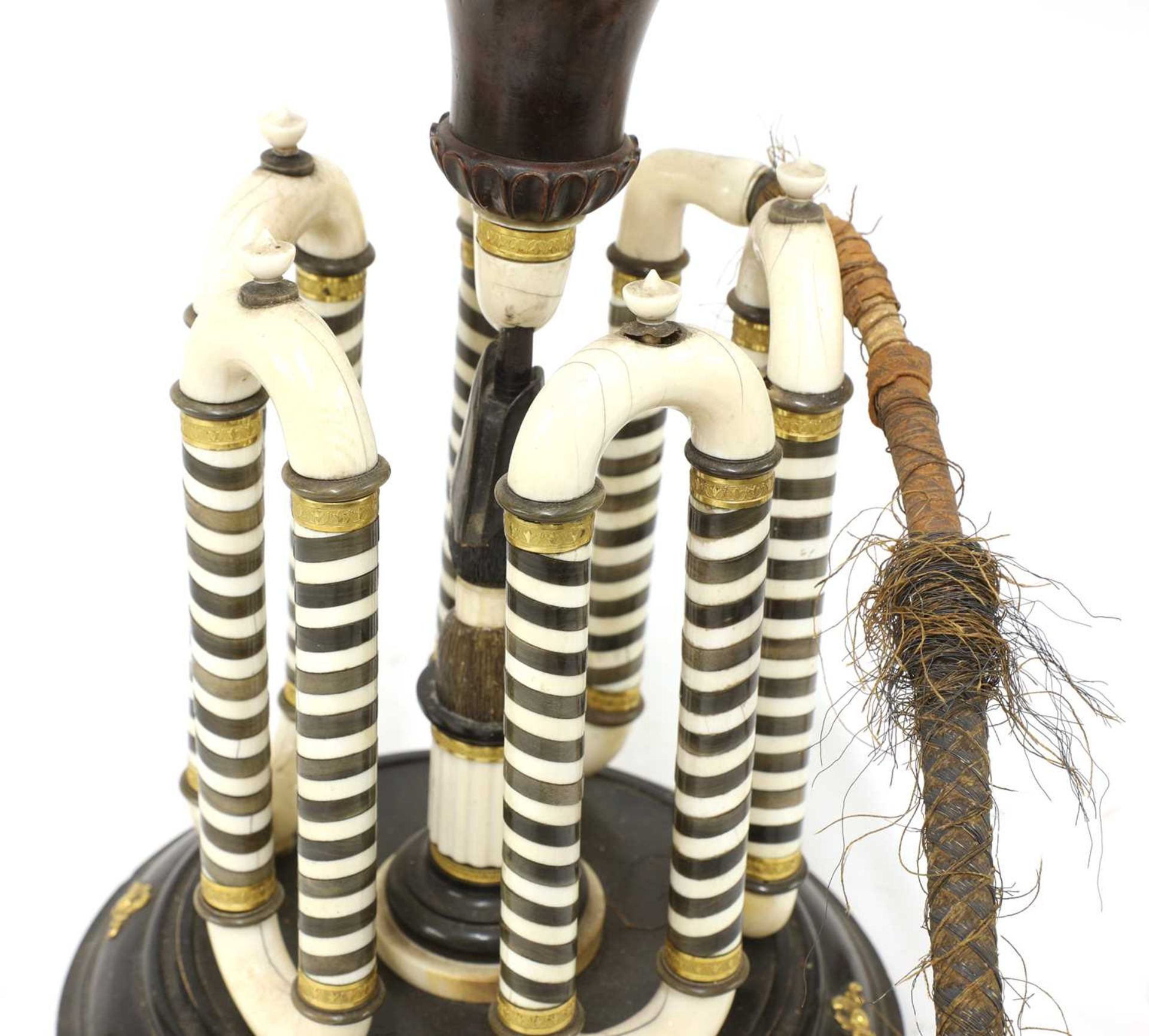 An ivory and horn table hookah pipe, - Image 13 of 22