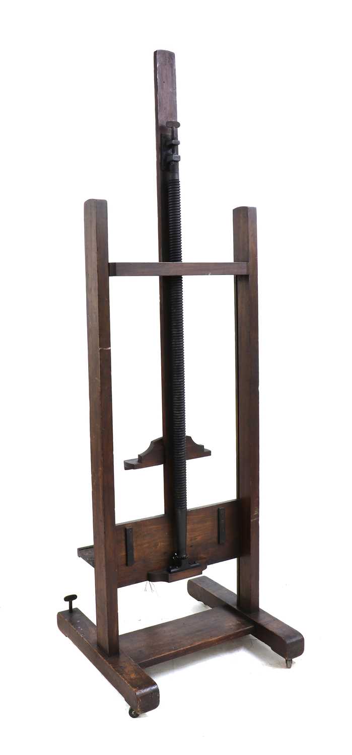 A stained beech adjustable artist's easel, - Image 2 of 5