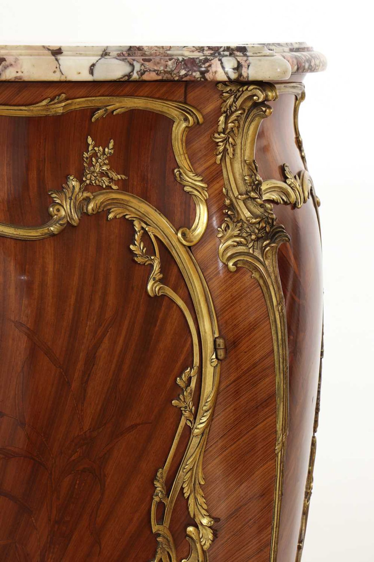 A French Louis XV-style amaranth and kingwood meuble d'appui, - Image 12 of 80