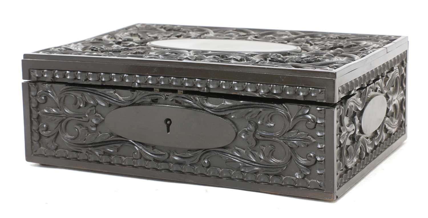 A Ceylonese ebony box,