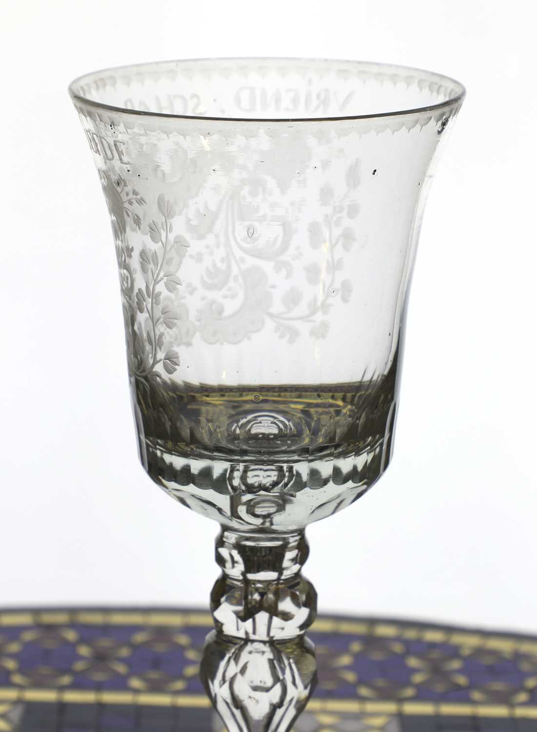 A Dutch engraved friendship goblet, - Image 5 of 6