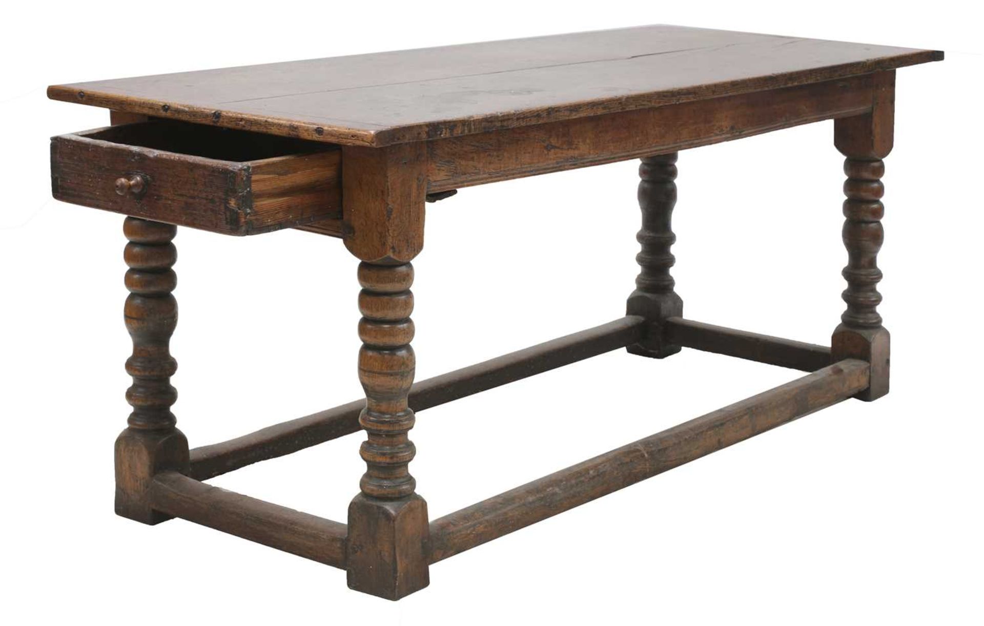 An oak refectory table, - Bild 3 aus 6