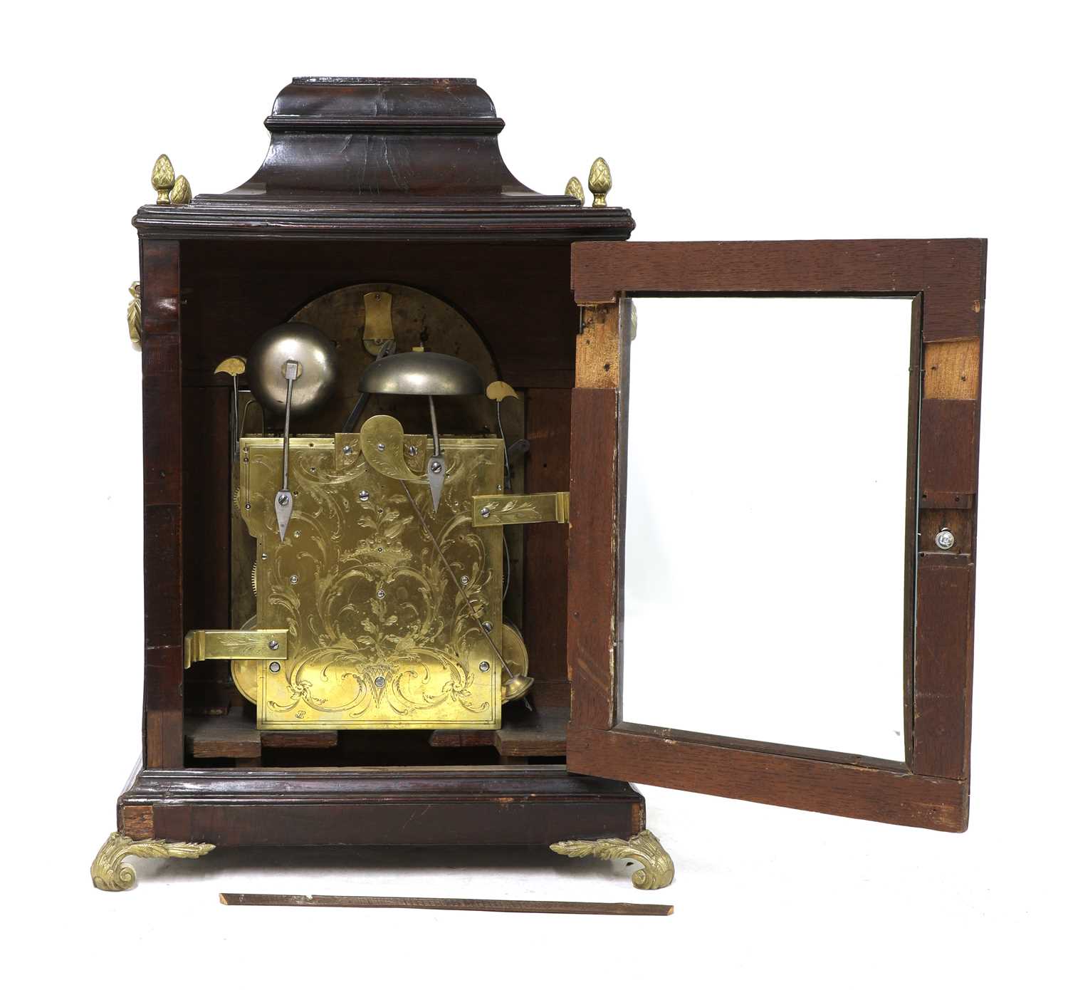 A George III mahogany musical bracket clock, - Image 4 of 20