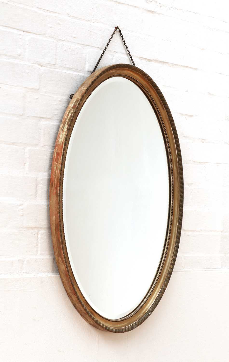 A George III-style oval wall mirror, - Image 2 of 3