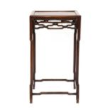 A Chinese hardwood side table,