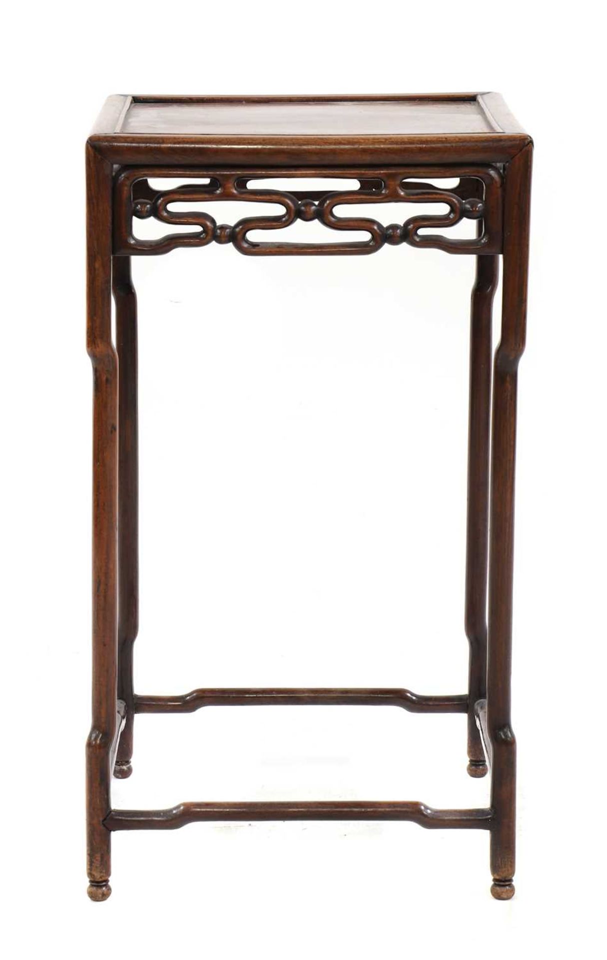 A Chinese hardwood side table,