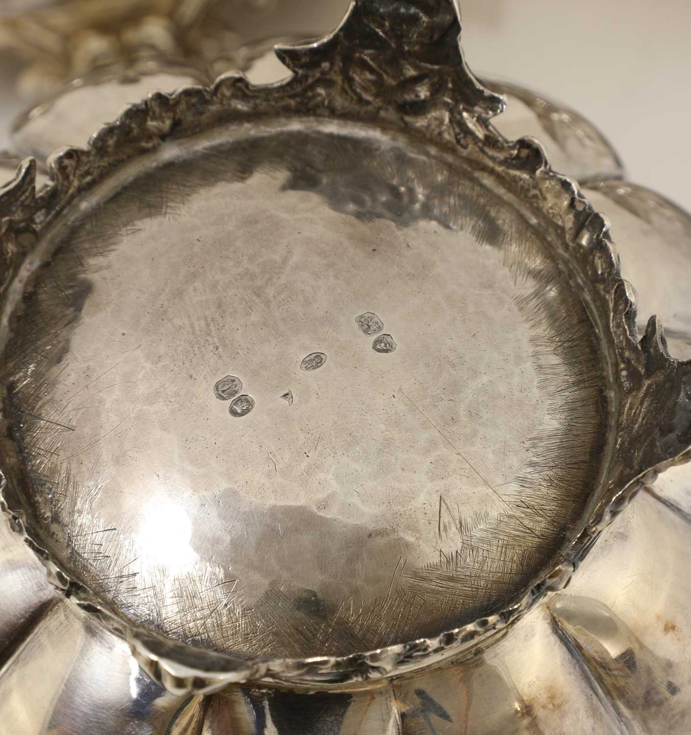 An early Victorian silver four-piece tea set, - Image 6 of 7