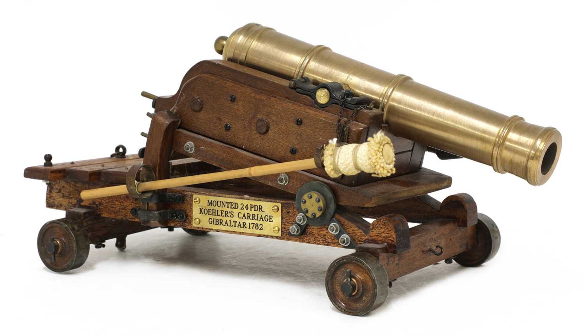 A model of a late 18th century 24lb Gibraltar cannon, - Image 4 of 6